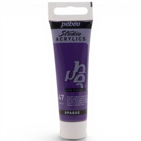 photo-Peinture acrylique - Violet cobalt foncé - 47 - Pébéo Studio Acrylics - Tube 30ml