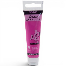photo-Peinture acrylique - Violet fuchsia - 75 - Pébéo Studio Acrylics - Tube 30ml