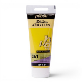 photo-Tube de peinture acrylique - Jaune violet iridescent - Pébéo - Studio - 100 ml