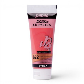 photo-Tube de peinture acrylique - Rose orange iridescent - Pébéo - Studio - 100 ml