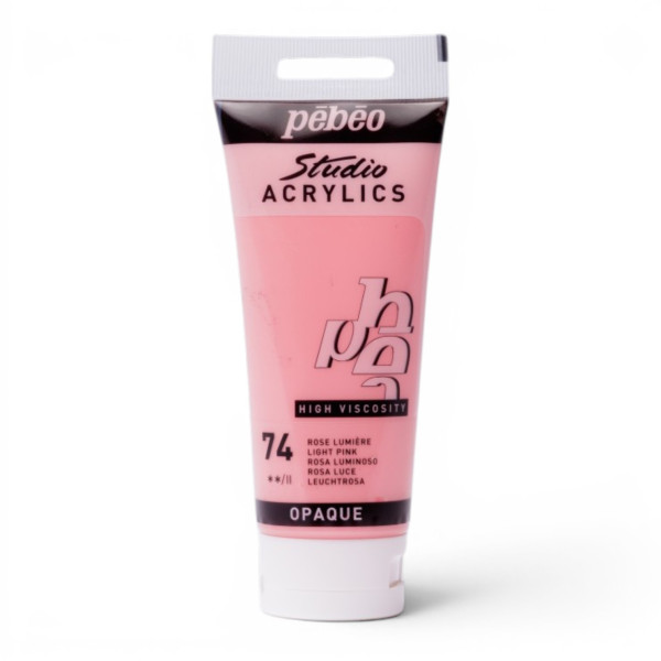 photo-Tube de peinture acrylique - Rose lumière - Pébéo - Studio - 100 ml
