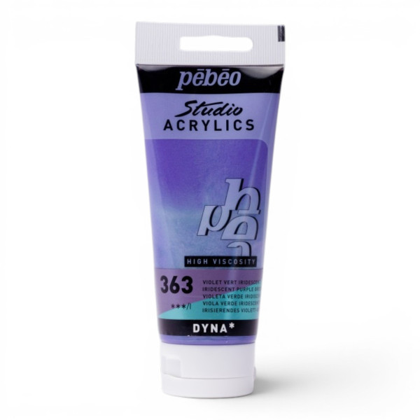photo-Tube de peinture acrylique - Violet vert iridescent - Pébéo - Studio - 100 ml