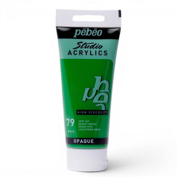 photo-Tube de peinture acrylique - Vert vif - Pébéo - Studio - 100 ml