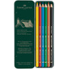 Crayons de couleur - Faber-Castell - Polychromos - 6 couleurs - Boite métal
