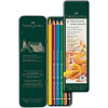 Crayons de couleur - Faber-Castell - Polychromos - 6 couleurs - Boite métal