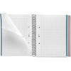 Cahier - A5 - Spirales - Petits carreaux - Perforées - 100 feuilles - Couverture rigide - Miquelrius