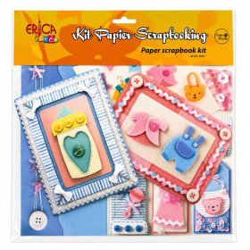 photo-Feuilles de papier - Scrapbooking - Stickers inclus - Thème naissance et bébé