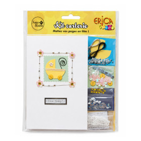 photo-Cartes à créer - Naissance - Bébé - Scrapbooking - Kit cartes + enveloppes + accessoires