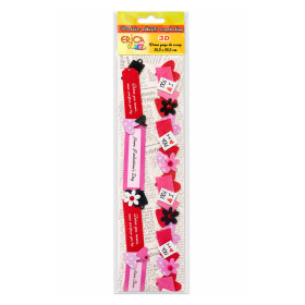 photo-Embellissements scrapbooking - Bordures adhésives - 3D - 30,5x30,5cm - Thème love