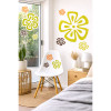 Stickers - Muraux - Autocollants - Repositionnables - Motifs fleurs colorés - Décoration