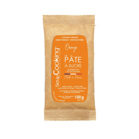 photo-Pâte à sucre orange - Cake design et décoration gâteau - ScrapCooking - 100g