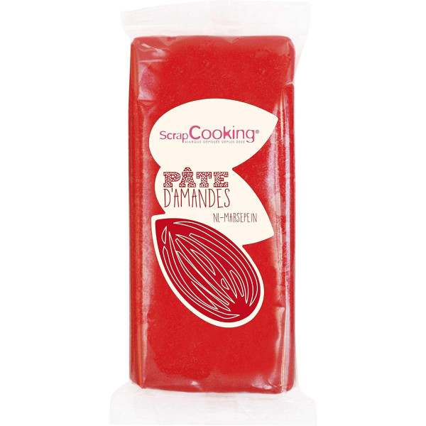 photo-Pâte d’amande rouge - Modelage et décoration gâteau - ScrapCooking - 200 g