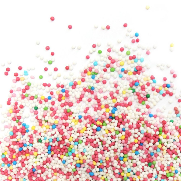 Mini billes en sucre multicolores - Décoration gâteau et cupcakes - ScrapCooking - 80 g