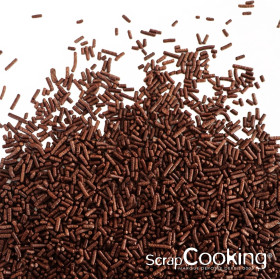 Vermicelles au chocolat noir - Décoration desserts, gâteaux et glaces - ScrapCooking - 70 g