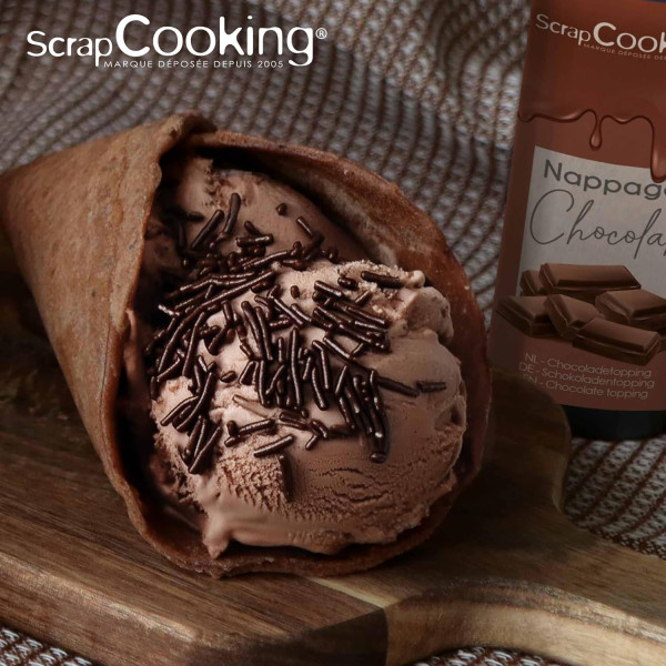Vermicelles au chocolat noir - Décoration desserts, gâteaux et glaces - ScrapCooking - 70 g