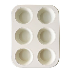 Moule à muffins et cupcakes antiadhésif - Acier - 6 empreintes Ø 7 cm - ScrapCooking