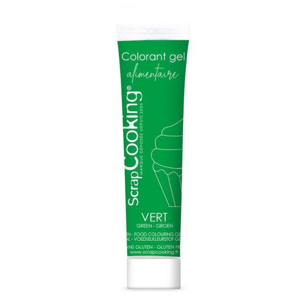 photo-orant alimentaire en gel vert - Glaçage, pâte à sucre et pâtisserie - ScrapCooking - 20 g