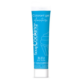 photo-Colorant alimentaire en gel bleu - Glaçage, pâte à sucre et pâtisserie - ScrapCooking - 20 g