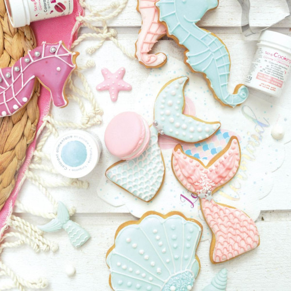 Colorant alimentaire en poudre bleu pastel - Pâtisserie et cake design - ScrapCooking - 5 g