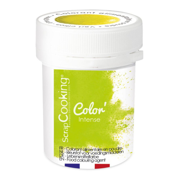 photo-Colorant alimentaire en poudre vert citron ScrapCooking 5 g – Pâtisserie et glaçages