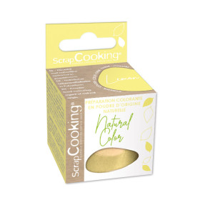 photo-Préparation colorante jaune citron en poudre d’origine naturelle ScrapCooking 10 g – Pâtisserie et glaçages