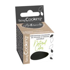 photo-Préparation colorante noir anthracite en poudre d’origine naturelle ScrapCooking 3 g – Pâtisserie et glaçages