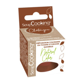 photo-Préparation colorante marron châtaigne en poudre d’origine naturelle ScrapCooking 10 g – Pâtisserie et glaçages