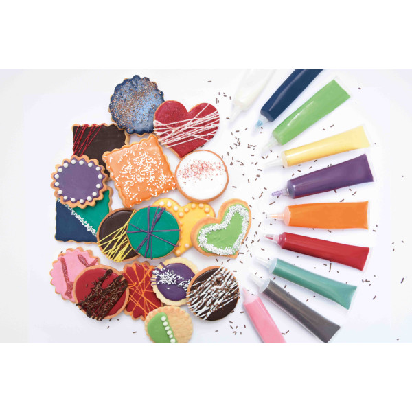 Stylo alimentaire marron goût choco - Décoration gâteaux et biscuits - ScrapCooking - 25 g