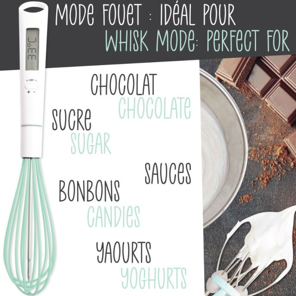 Fouet thermomètre 2-en-1 avec sonde intégrée - -20 à +250 °C - ScrapCooking