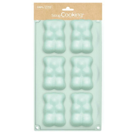 photo-Moule oursons en silicone Platinum - 6 empreintes - Guimauves et gâteaux - ScrapCooking