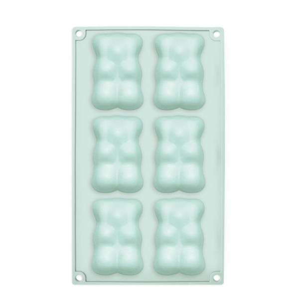 Moule oursons en silicone Platinum - 6 empreintes - Guimauves et gâteaux - ScrapCooking