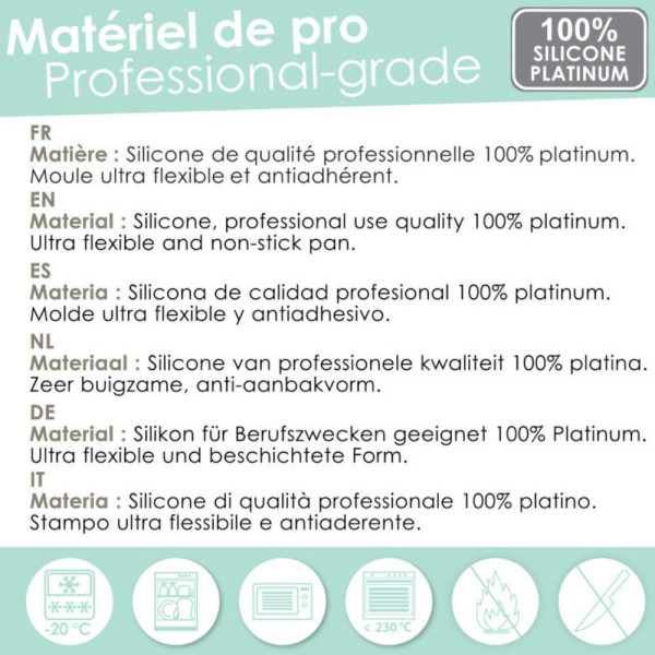 Moule oursons en silicone Platinum - 6 empreintes - Guimauves et gâteaux - ScrapCooking