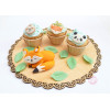 6 décors en sucre animaux - Paresseux, renards et pandas - ScrapCooking