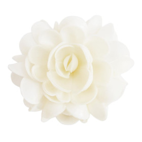 photo-Fleur blanche XXL en papier azyme - Décoration gâteau et pièce montée - ScrapCooking - Ø 10 cm