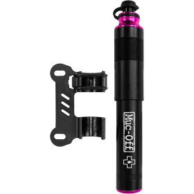 photo-Mini pompe vélo et VTT AirMach Muc-Off – Presta/Schrader – 110 PSI
