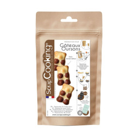 photo-Préparation pour gâteaux oursons - Mix nature et cacao - ScrapCooking - 295 g
