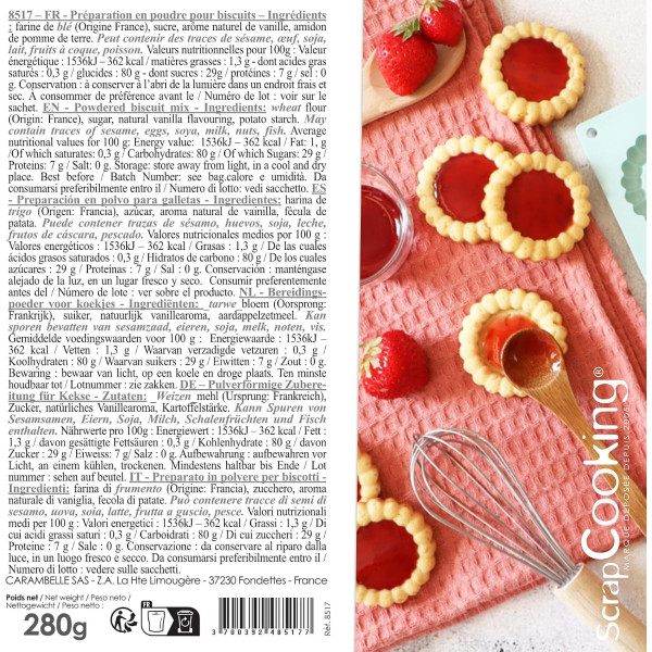Préparation pour tartelettes maison - Fonds à garnir - ScrapCooking - 280 g