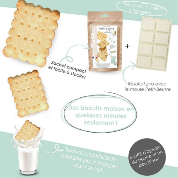 Préparation pour petits-beurre maison - Environ 11 biscuits - ScrapCooking - 300 g