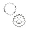 2 emporte-pièces biscuits sourire - Ronds cannelés en inox - ScrapCooking