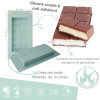 Moule tablette de chocolat en silicone Platinum - 21 x 10,5 x 2 cm - ScrapCooking
