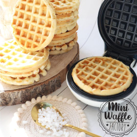 Mini gaufrier rond pour gaufres liégeoises - Plaque Ø 12 cm - 500 W - ScrapCooking