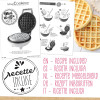 Mini gaufrier rond pour gaufres liégeoises - Plaque Ø 12 cm - 500 W - ScrapCooking