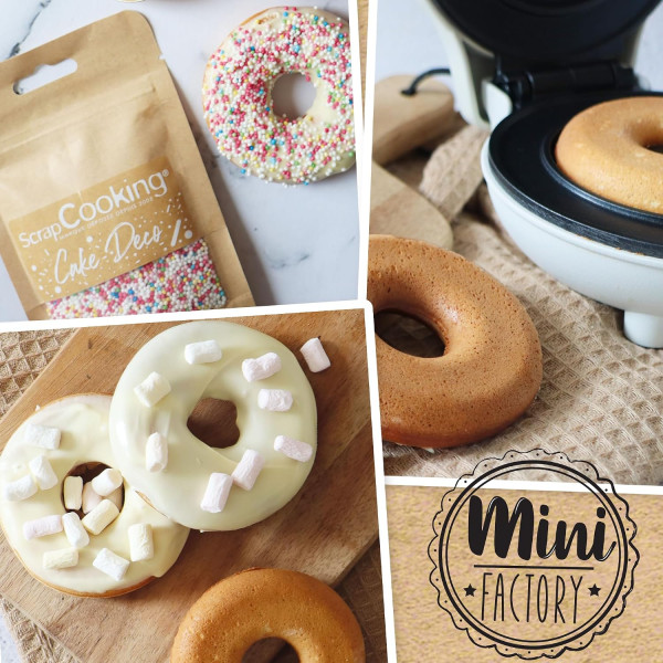 Mini machine à donuts - Plaque Ø 8 cm - 360 W - ScrapCooking