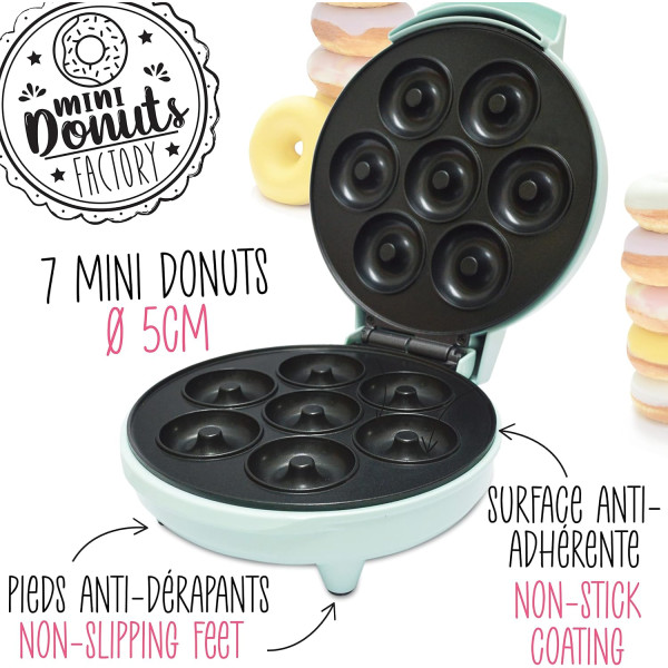 Machine à mini donuts Donuts Factory - 7 empreintes - 700 W - ScrapCooking