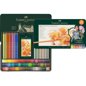 Coffret métal 140 crayons de couleur Polychromos Faber-Castell – Mine 3,8 mm, dessin et illustration