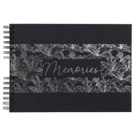 photo-Album photo Titane noir à spirales – 150 photos 10 x 15 cm