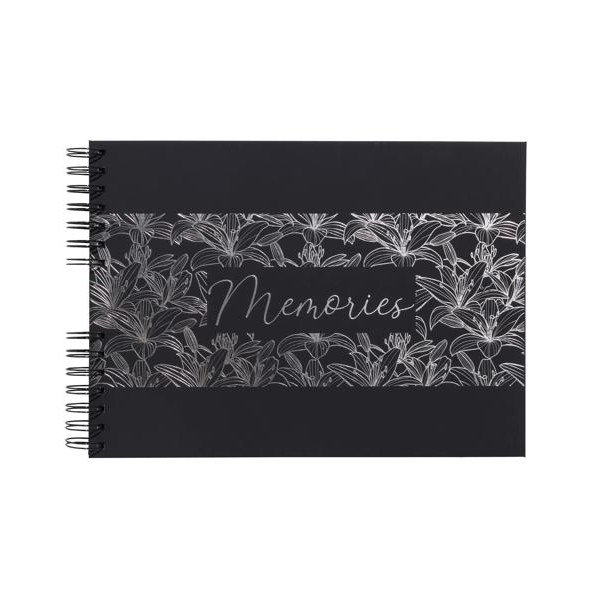 photo-Album photo Titane noir à spirales – 150 photos 10 x 15 cm