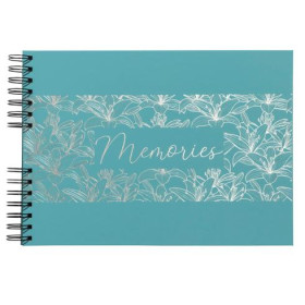 photo-Album photo Titane turquoise à spirales – 150 photos 10 x 15 cm