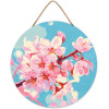 photo-Peinture par numéros Figured’Art Fleurs de cerisier – disque en bois 30 cm