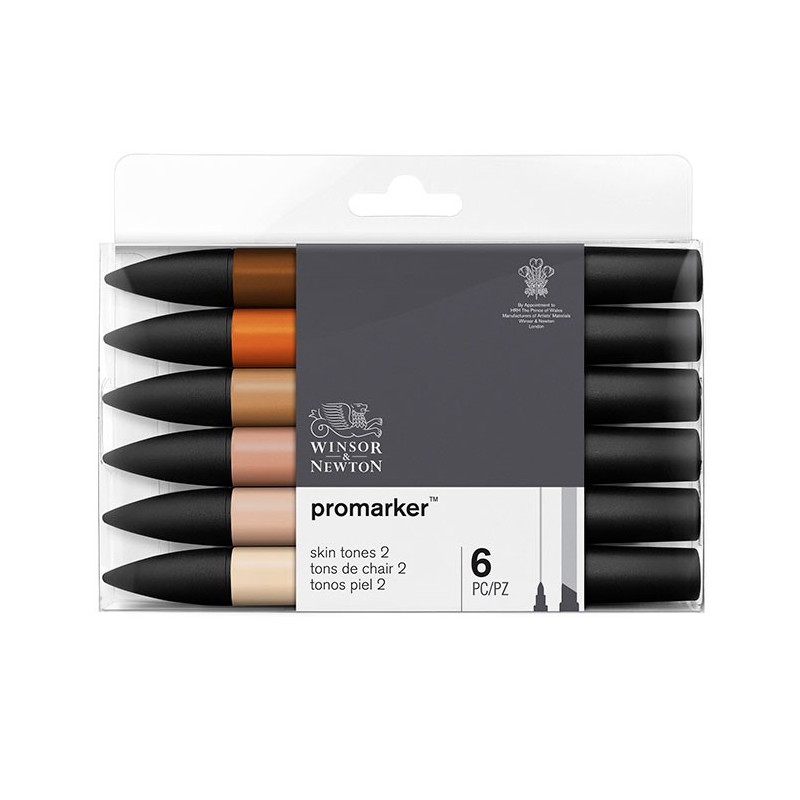 photo-Feutres - Promarker - 6 couleurs - Tons chair - Winsor et Newton - Illustration